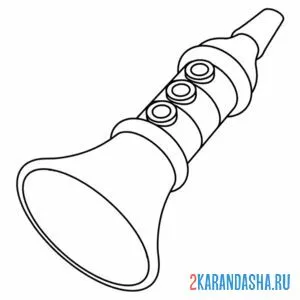 Раскраска флейта, дудочка онлайн