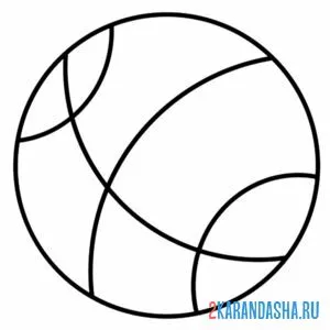 Онлайн раскраска баскетбольный мяч