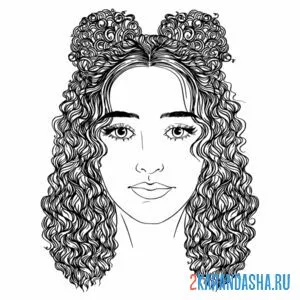 Раскраска лицо девушки для макияжа и прическа онлайн