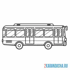 Раскраска рейсовый автобус онлайн