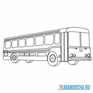 Раскраска автобус городской онлайн