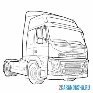 Раскраска грузовик volvo fm онлайн