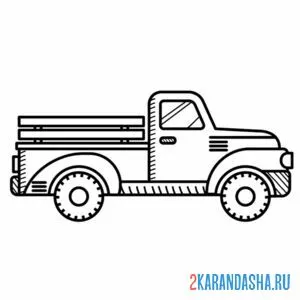 Раскраска пикап грузовик онлайн