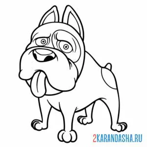 Раскраска большой пес собака онлайн