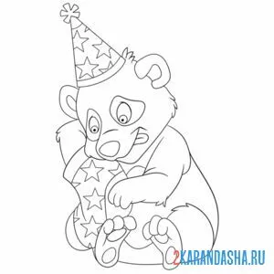 Раскраска панда волшебник онлайн