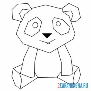 Раскраска панда рисунок онлайн