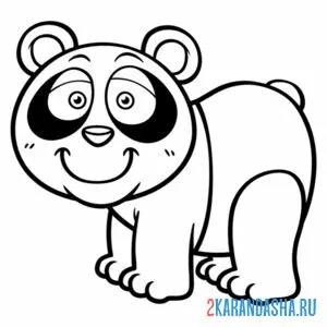 Раскраска маленькая панда онлайн