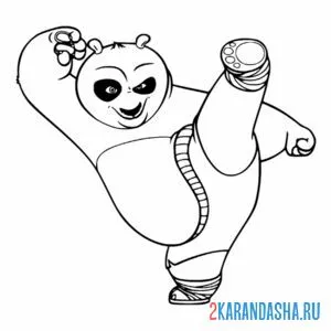 Раскраска кунг-фу панда прием онлайн
