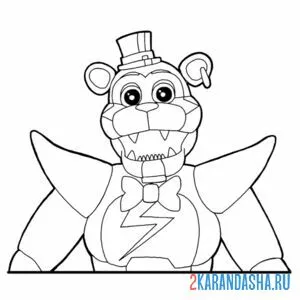Раскраска аниматроник фнаф фредди онлайн