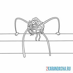 Раскраска паук сад банбана онлайн