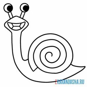 Раскраска slow seline the snail банбан онлайн