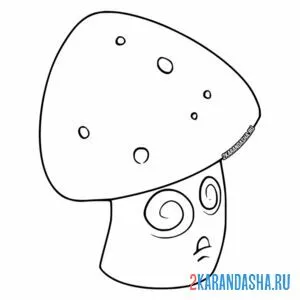 Раскраска гипно-гриб онлайн