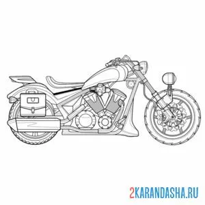 Раскраска чопер мотоцикл онлайн