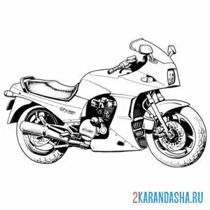 Раскраска мотоцикл быстрый онлайн
