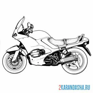 Раскраска очень быстрый мотоцикл онлайн