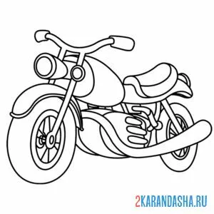 Раскраска мотоцикл онлайн