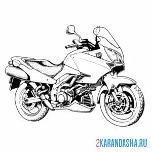 Раскраска мотоцикл для гонок онлайн