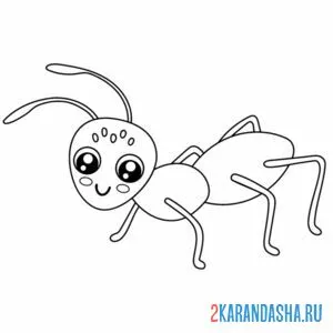 Раскраска муравей одинокий онлайн
