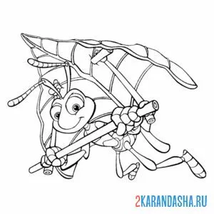 Раскраска муравей научился летать онлайн