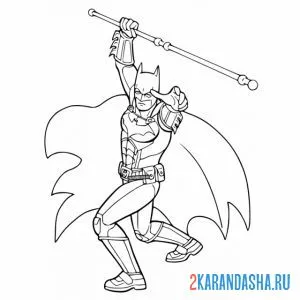 Раскраска бэтмен тренируется онлайн