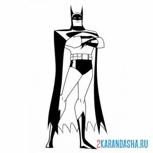 Раскраска бэтмен в костюме летучей мыши онлайн