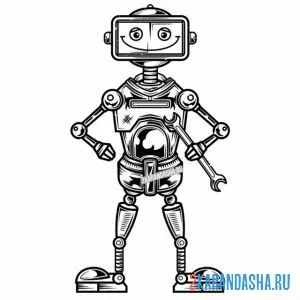 Раскраска человек робот онлайн