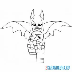 Раскраска лего бэтмен бежит онлайн