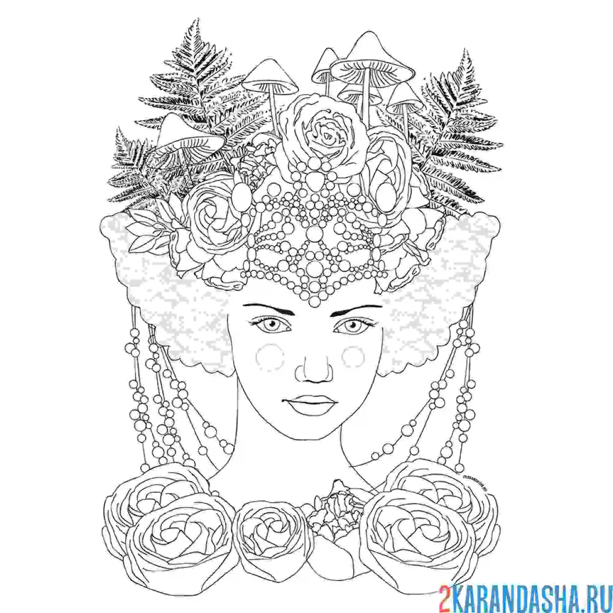 Раскраска девушка