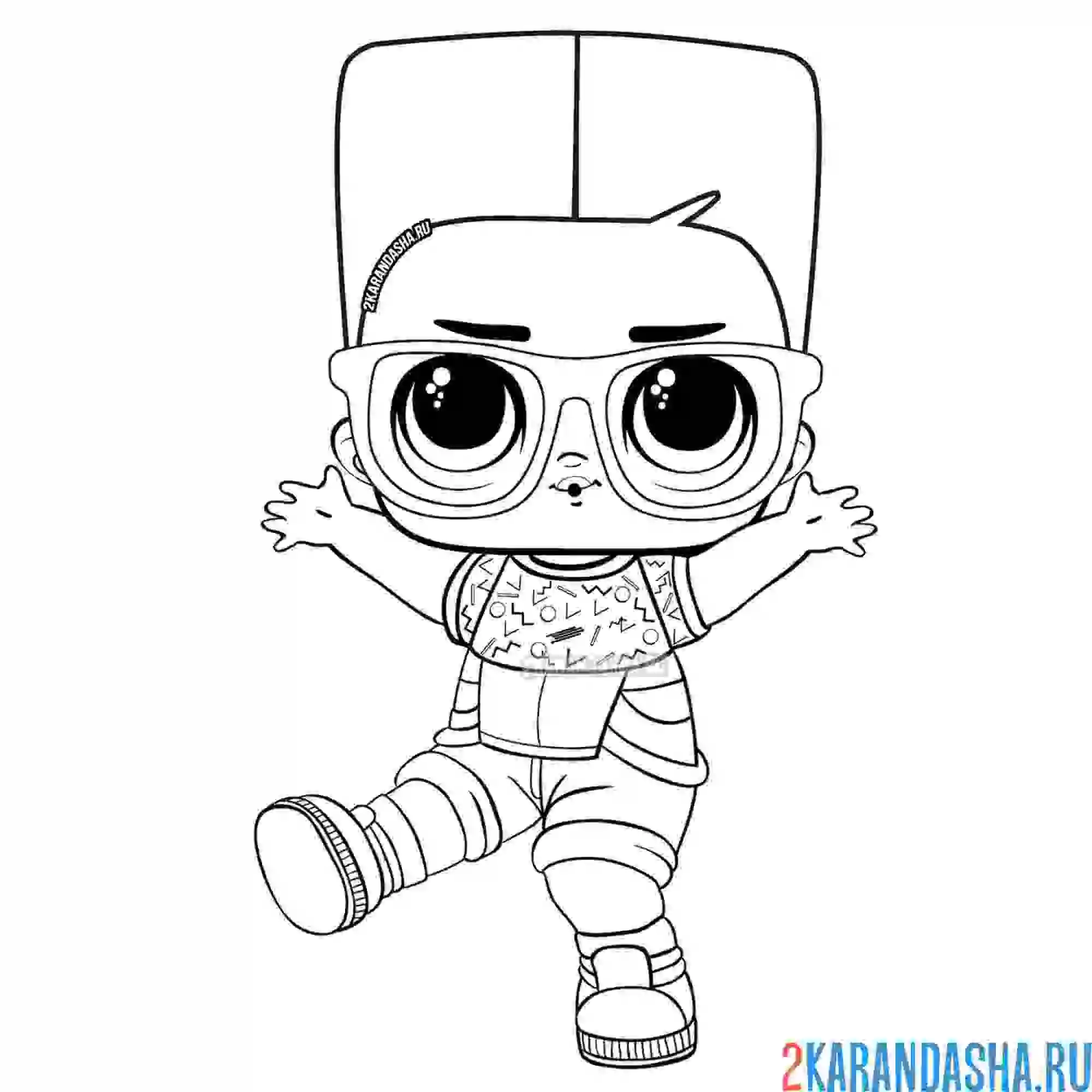 Раскраска кукла лол мальчик бой некст дор