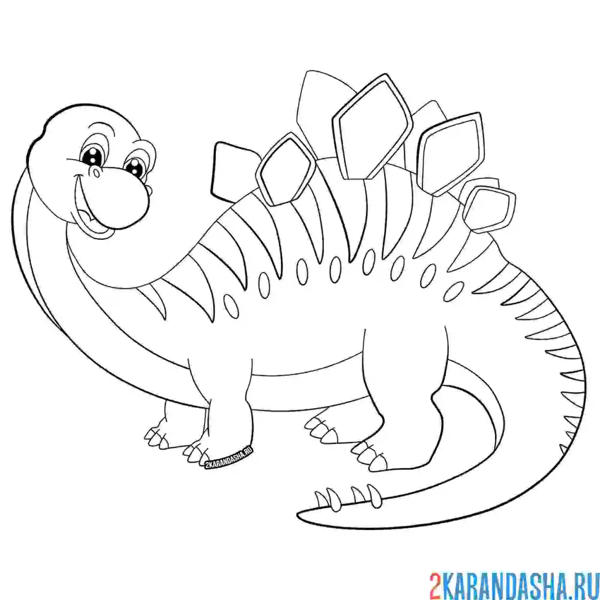 Раскраска крупный динозавр