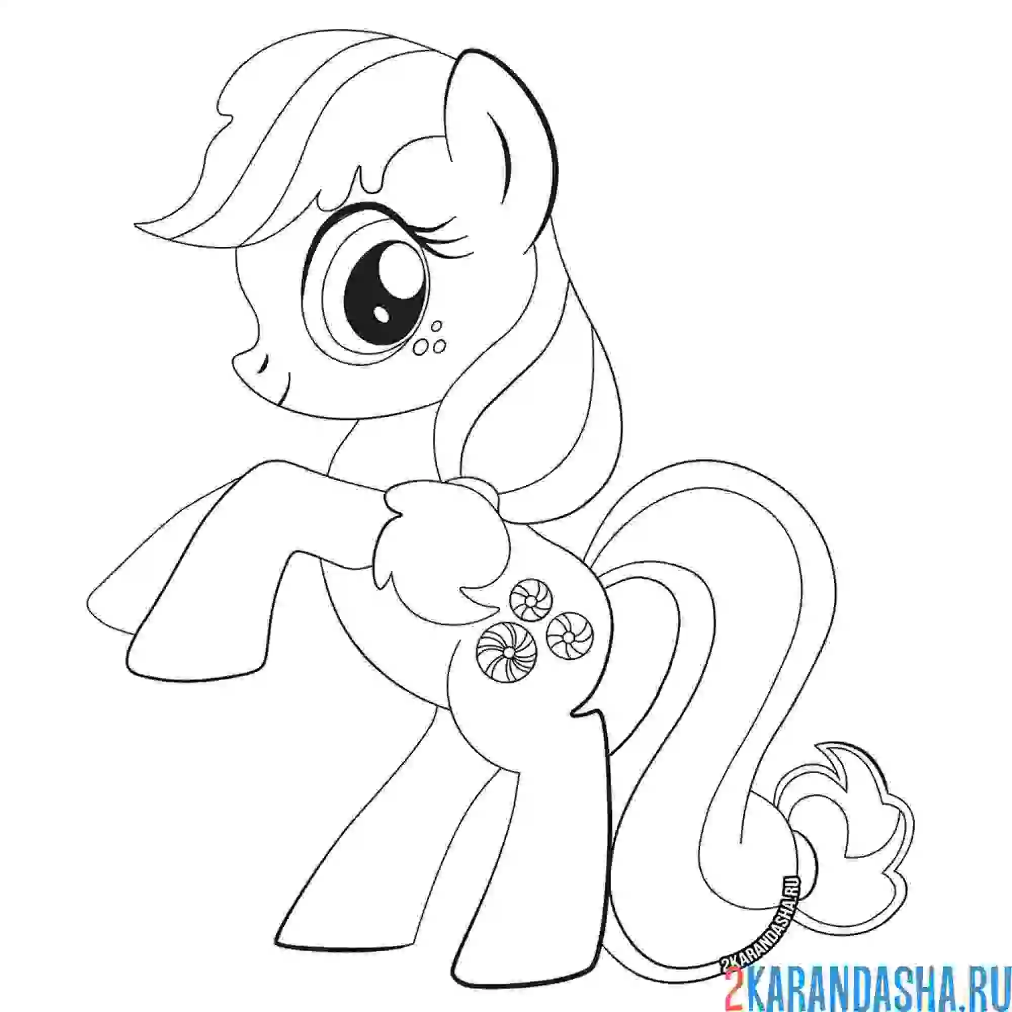 Раскраска май литл пони минти