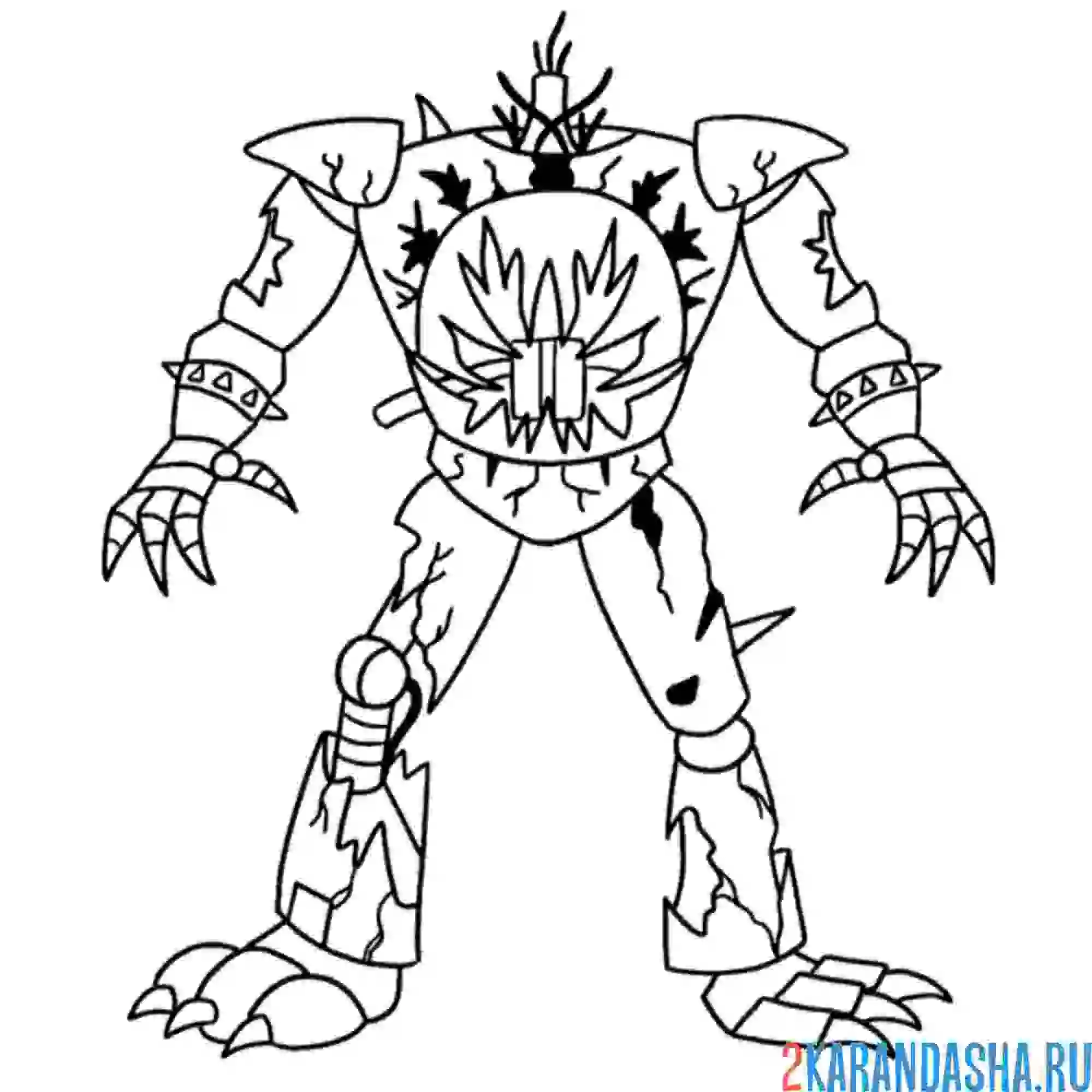 Раскраска ruined glamrock fnf