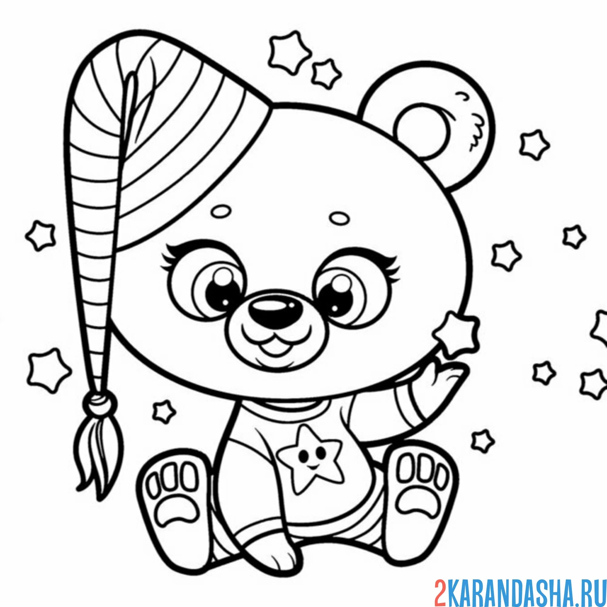 Раскраска миша в пижаме