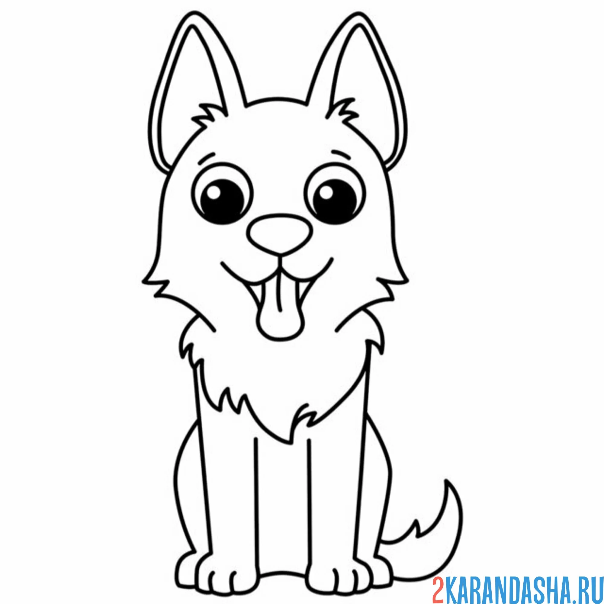 Раскраска волк добрый