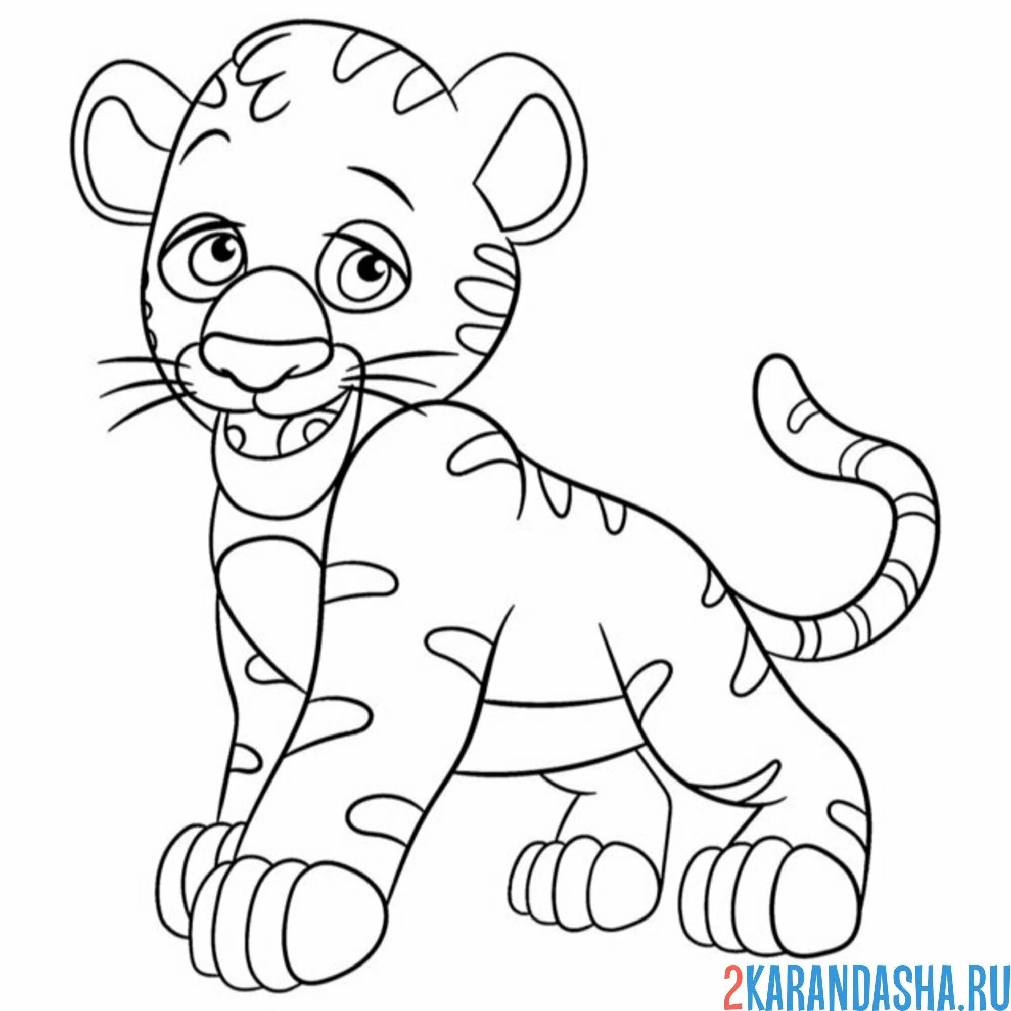 Раскраска тигруся