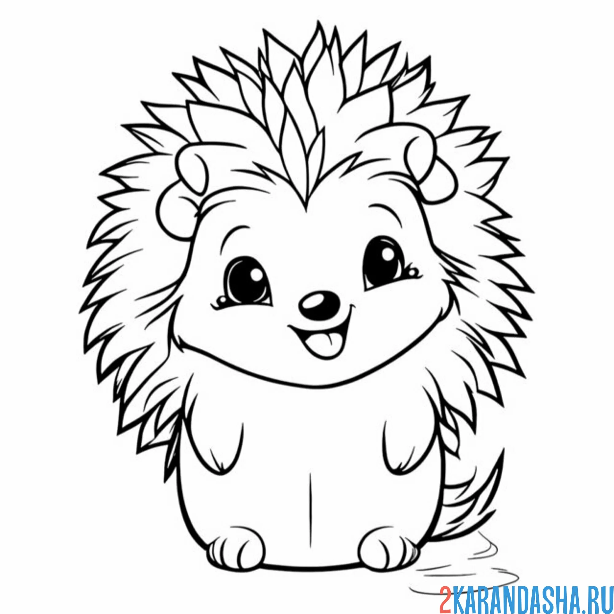 Раскраска милаш ежик