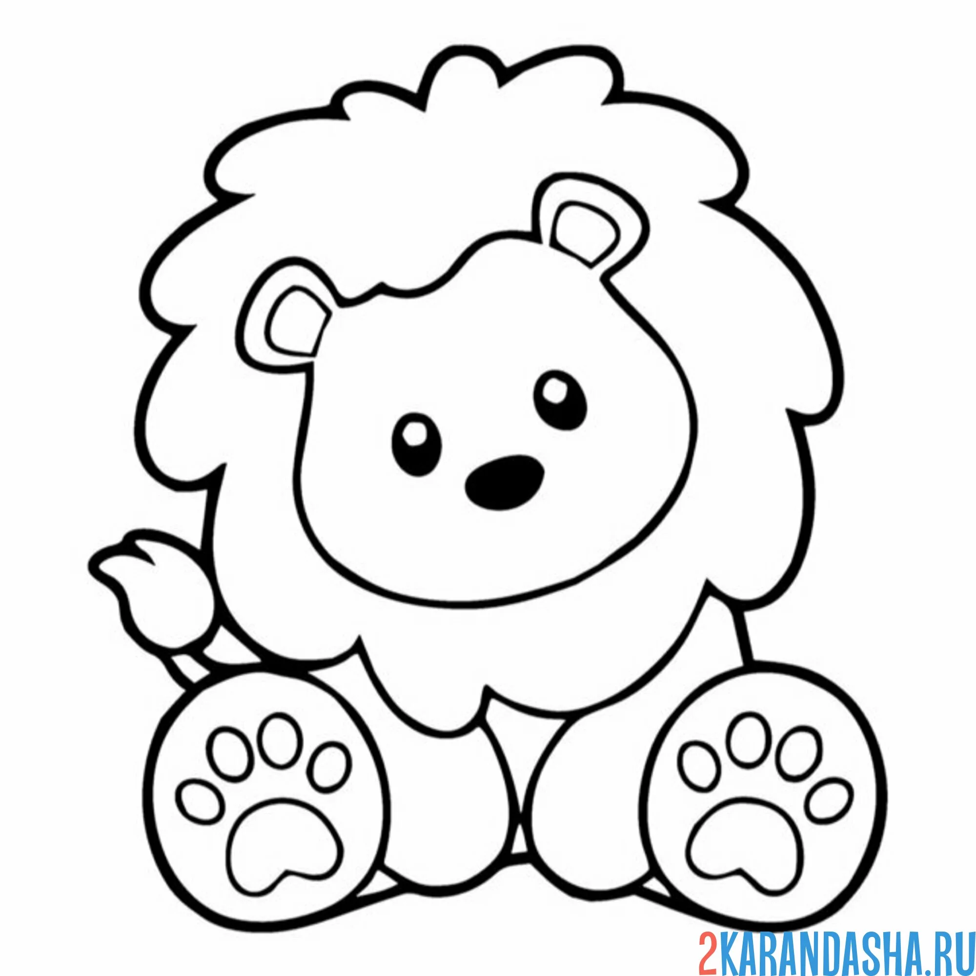 Раскраска игрушечный лев