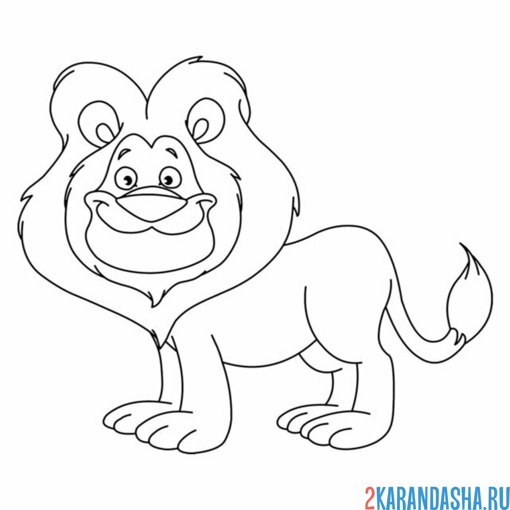Раскраска лев как из мульика