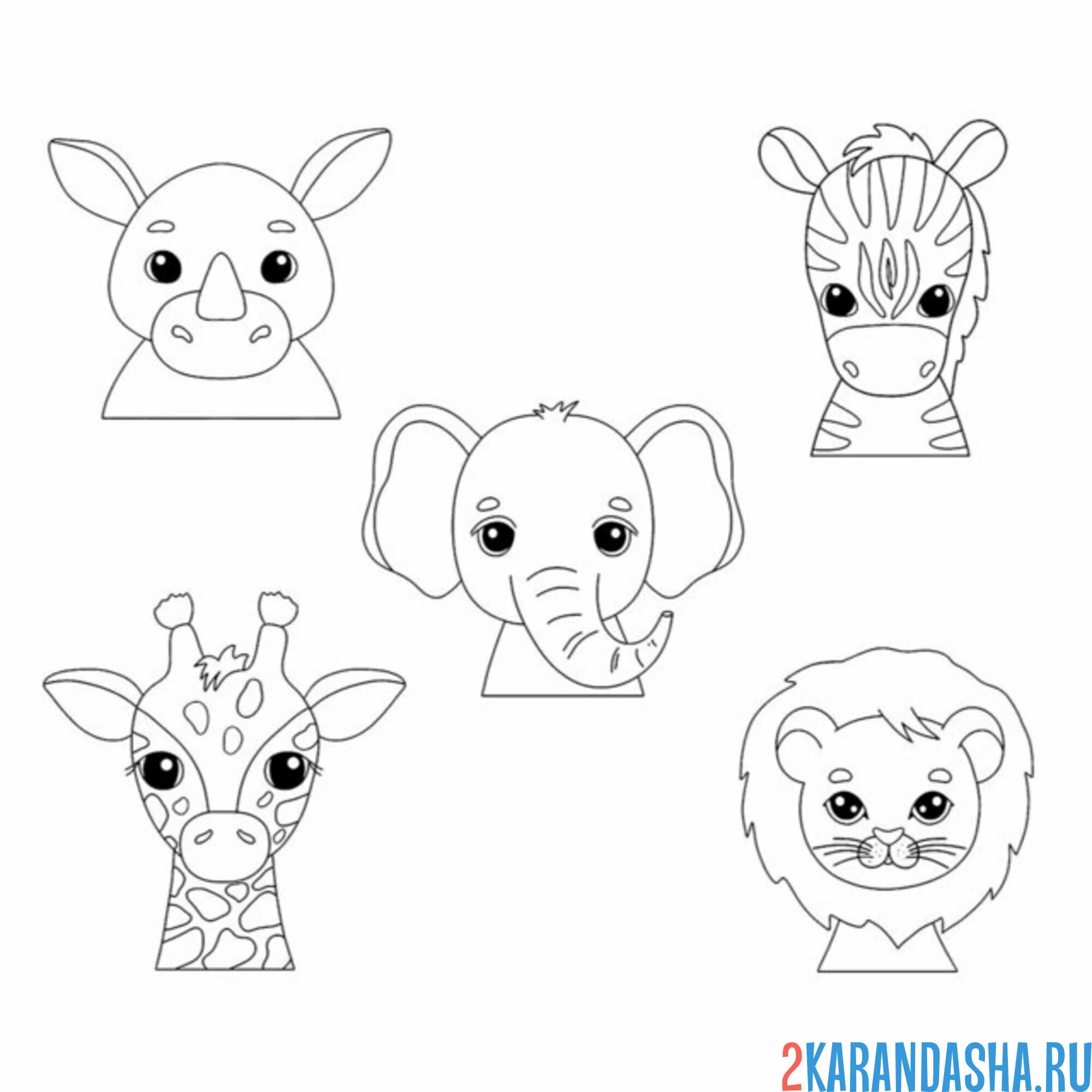 Раскраска зверюшки