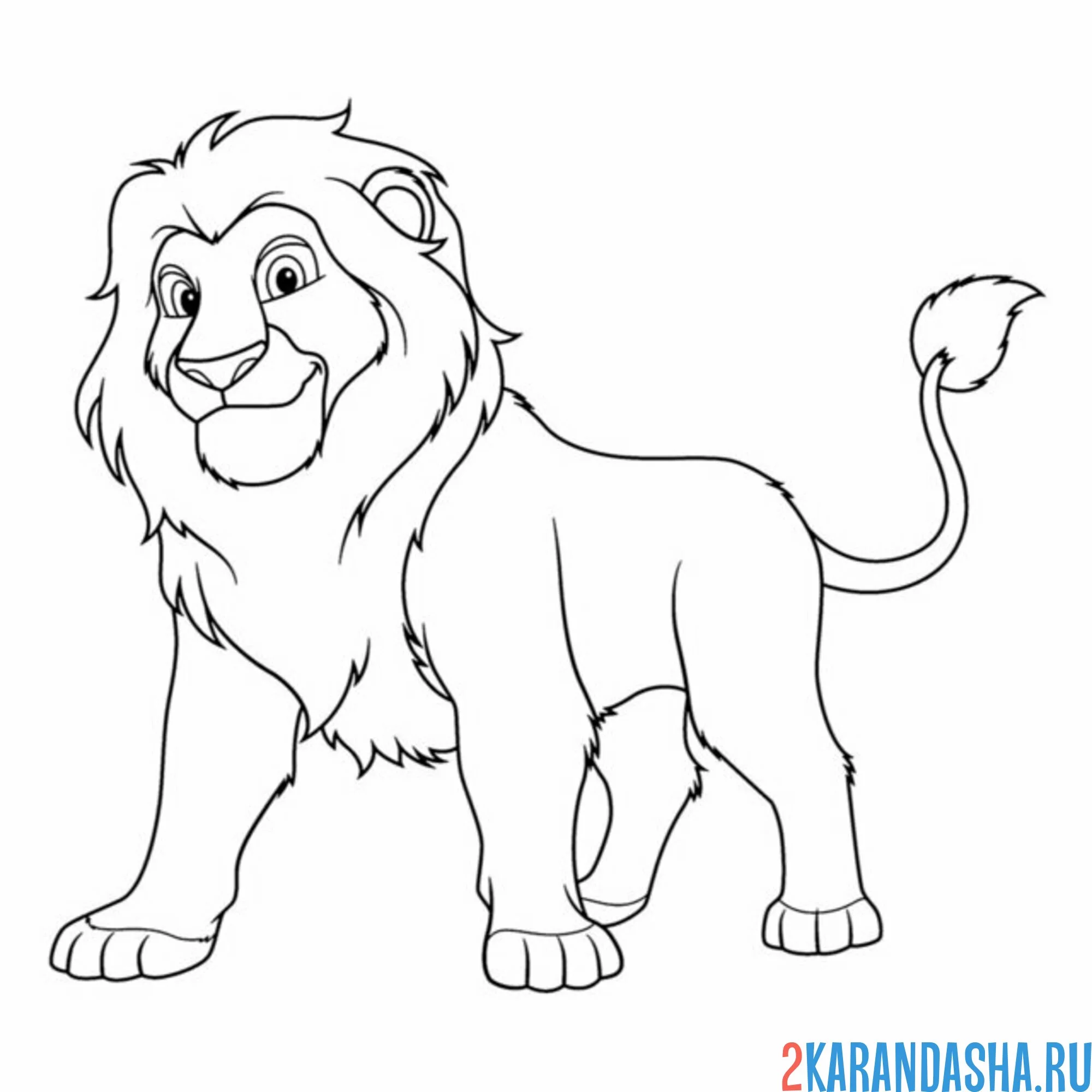 Раскраска лев король лев