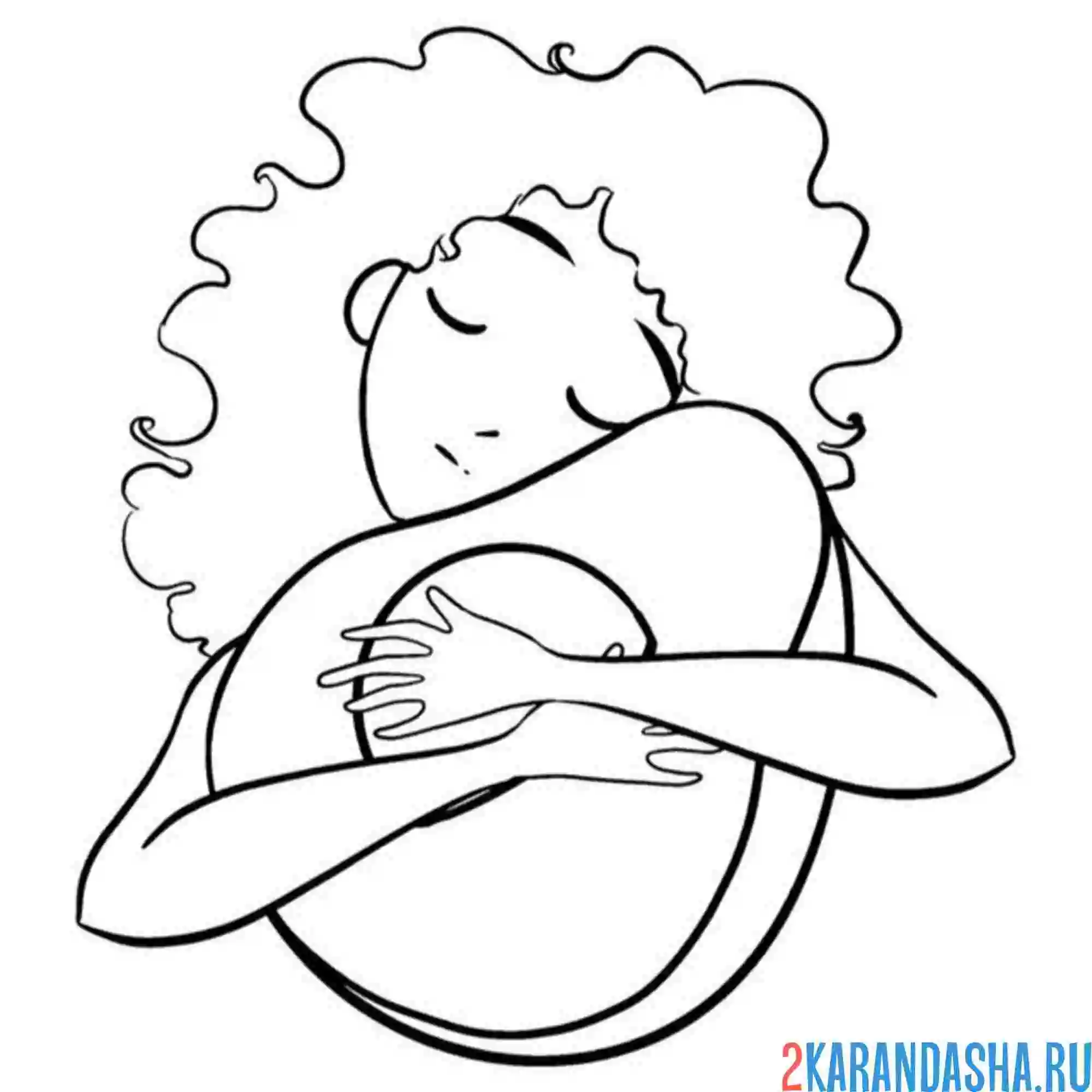 Раскраска женщина авокадо