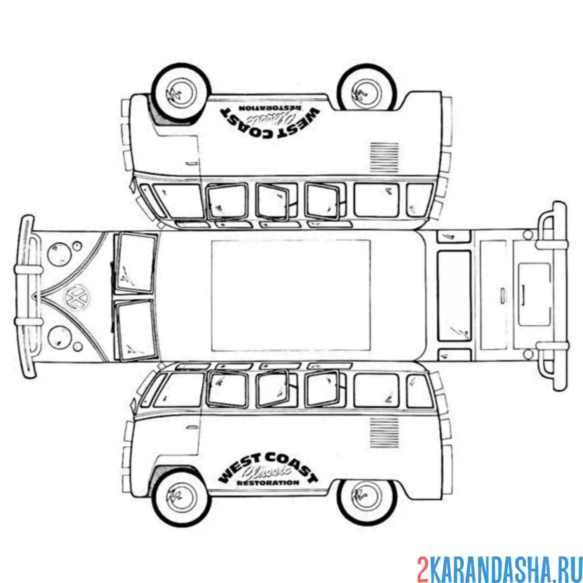 JCARWIL Papercraft фургон