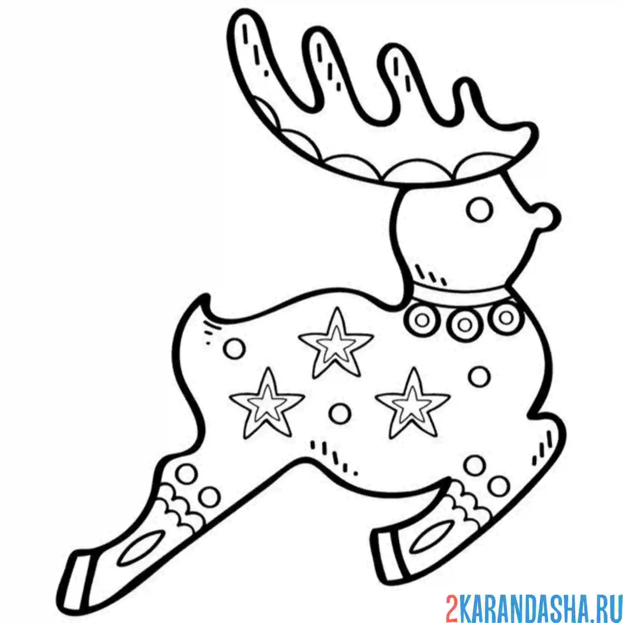 Раскраска игрушечный лось