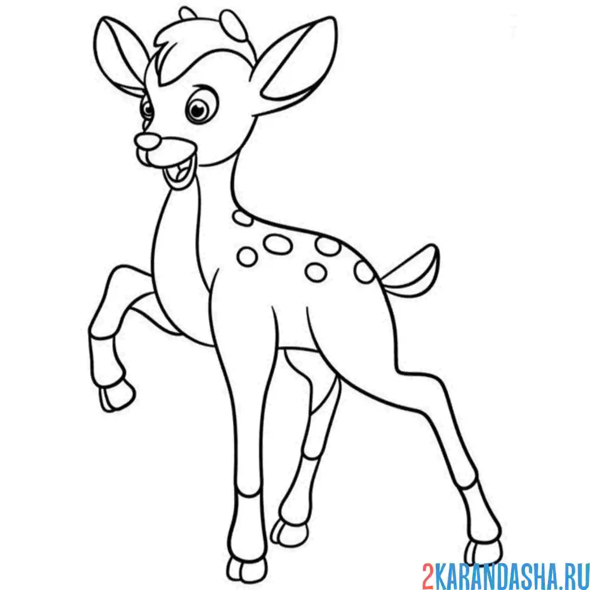 Раскраска олень копытцем топ