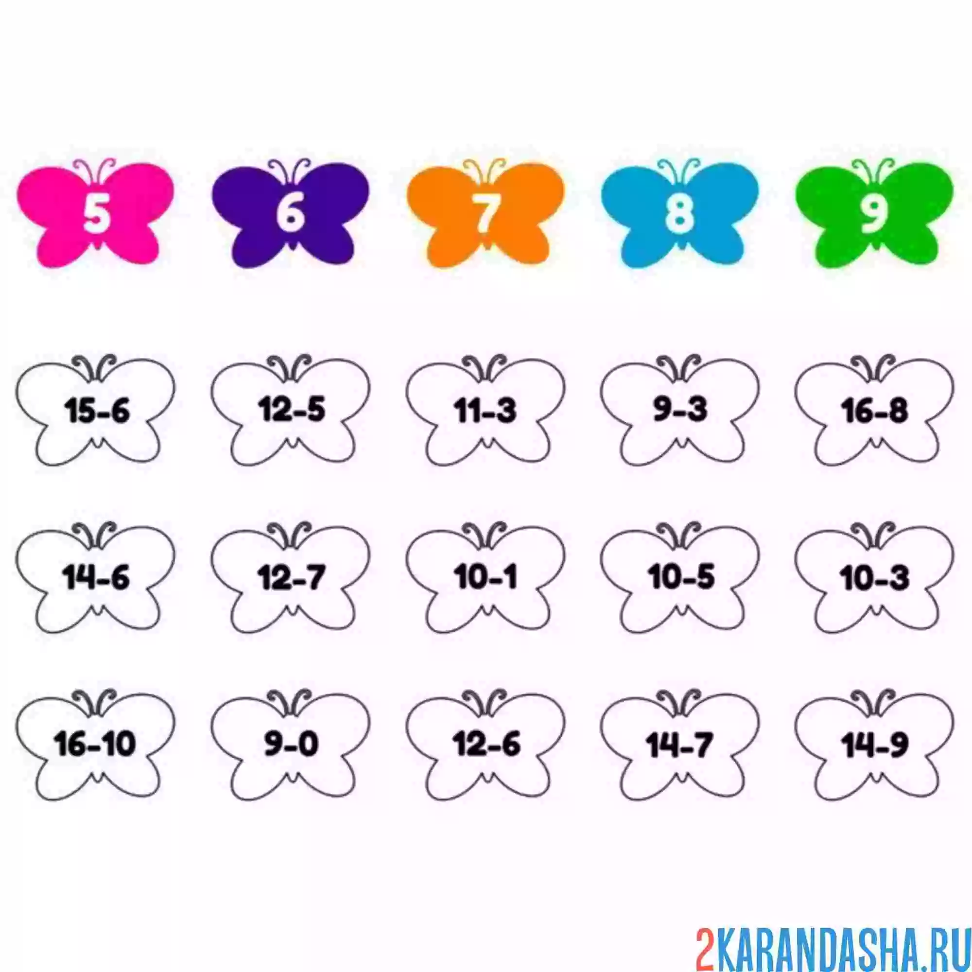 Раскраска простые примеры математика