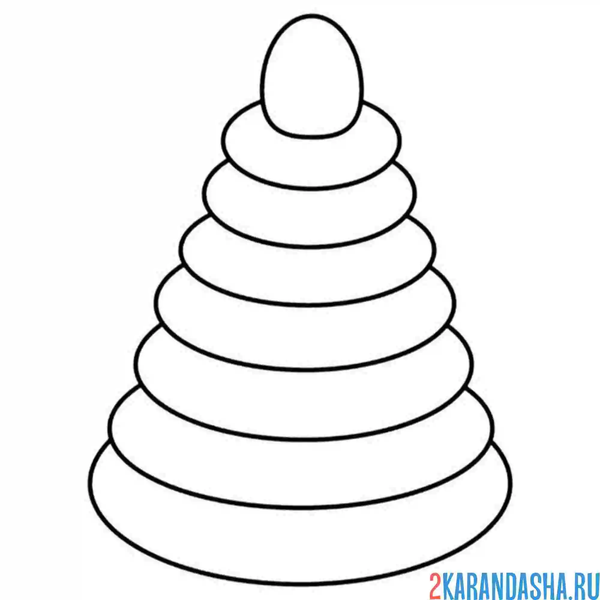 Раскраска простая раскраска пирамидка