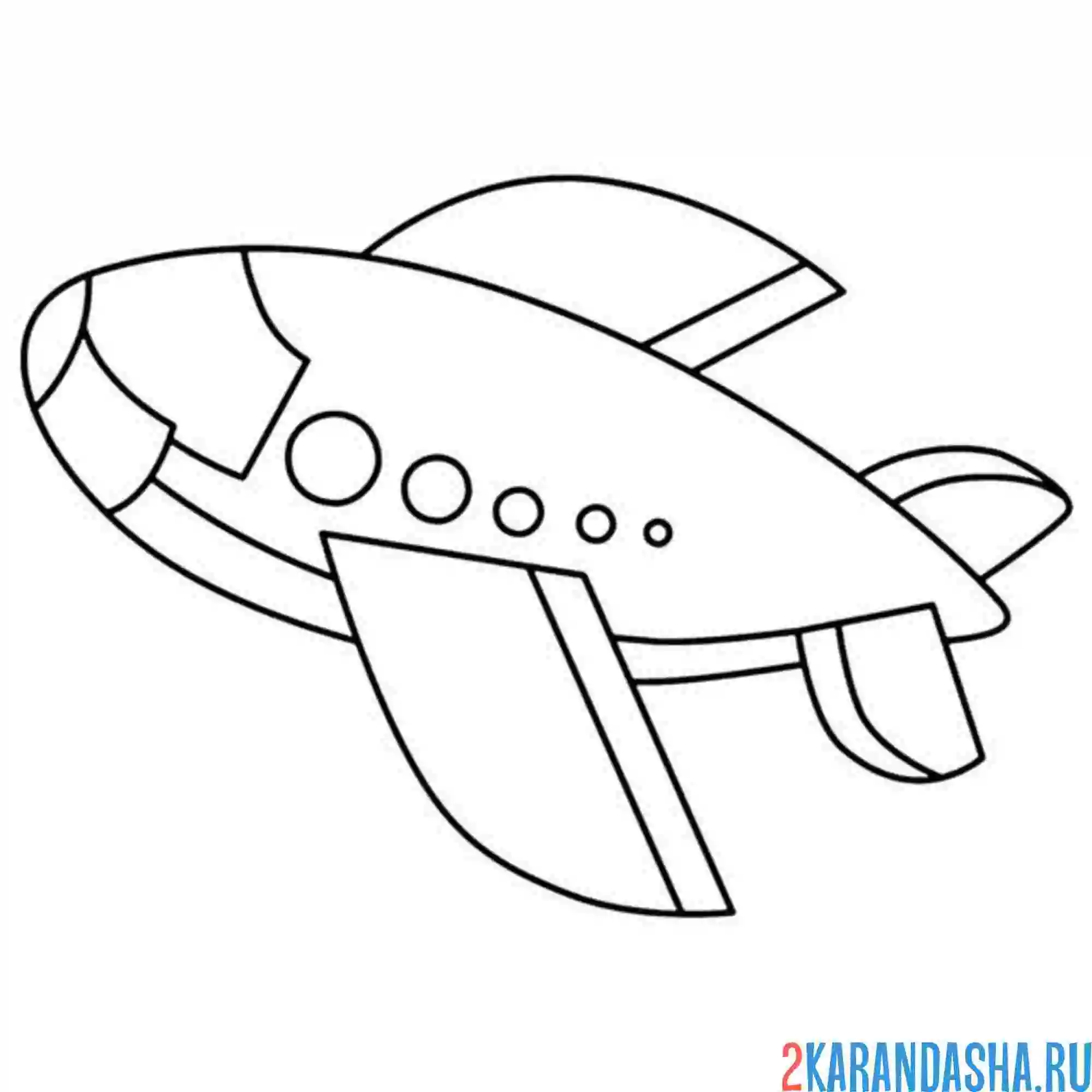 Раскраска легкая раскраска самолет