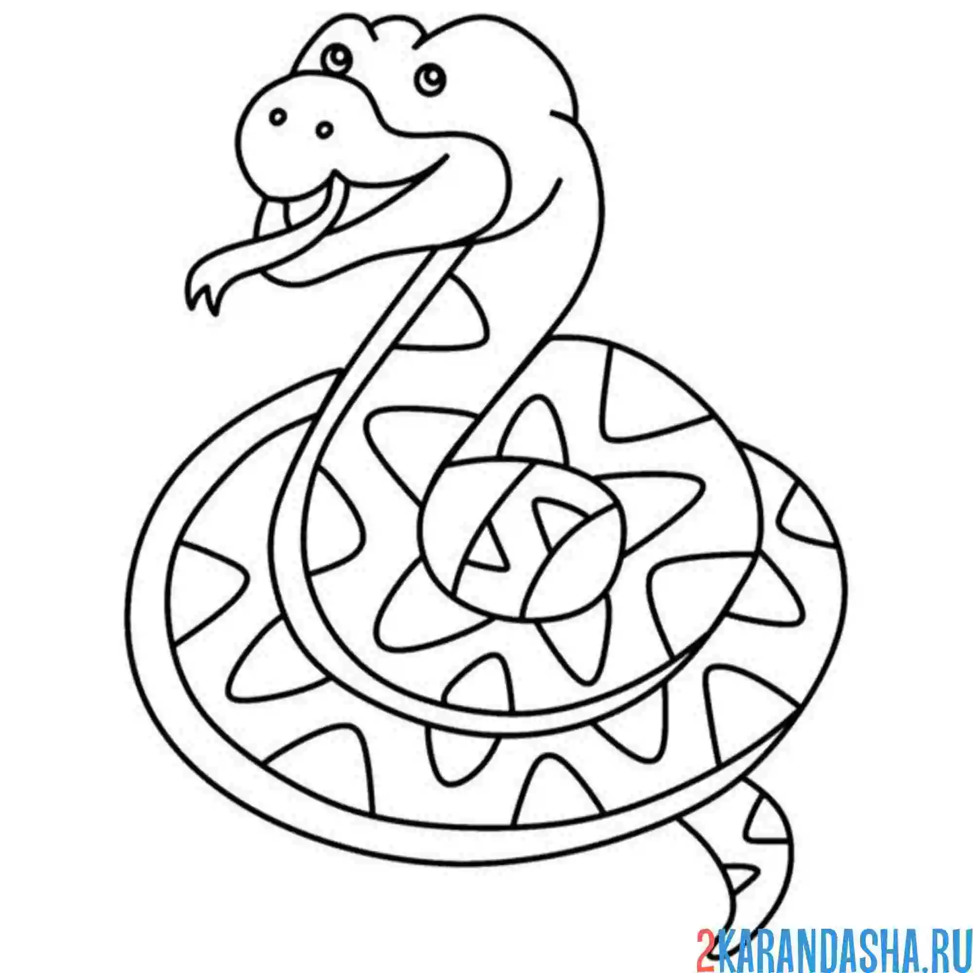 Раскраска змея узоры