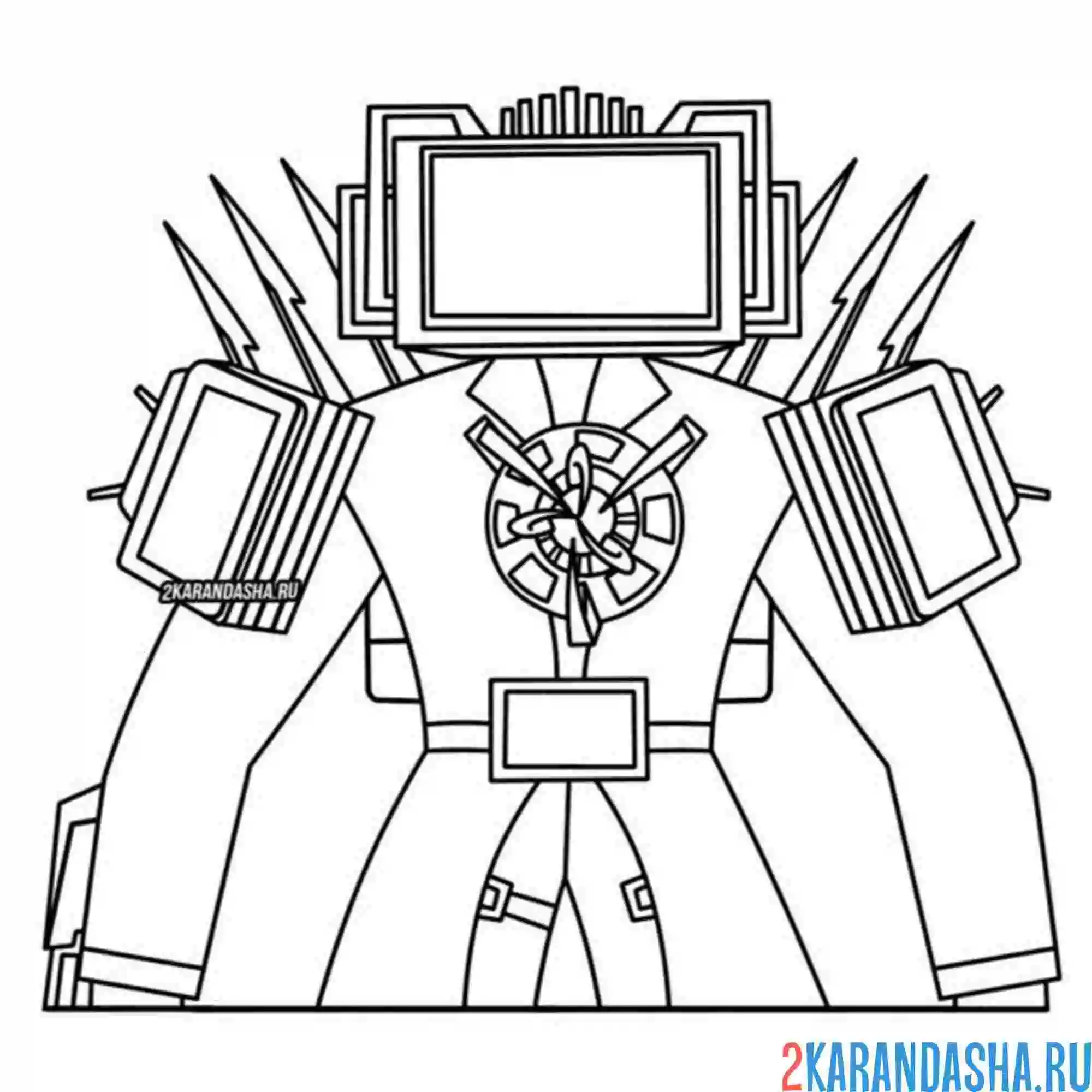 Раскраска титан тв-мен апгрейд скибди