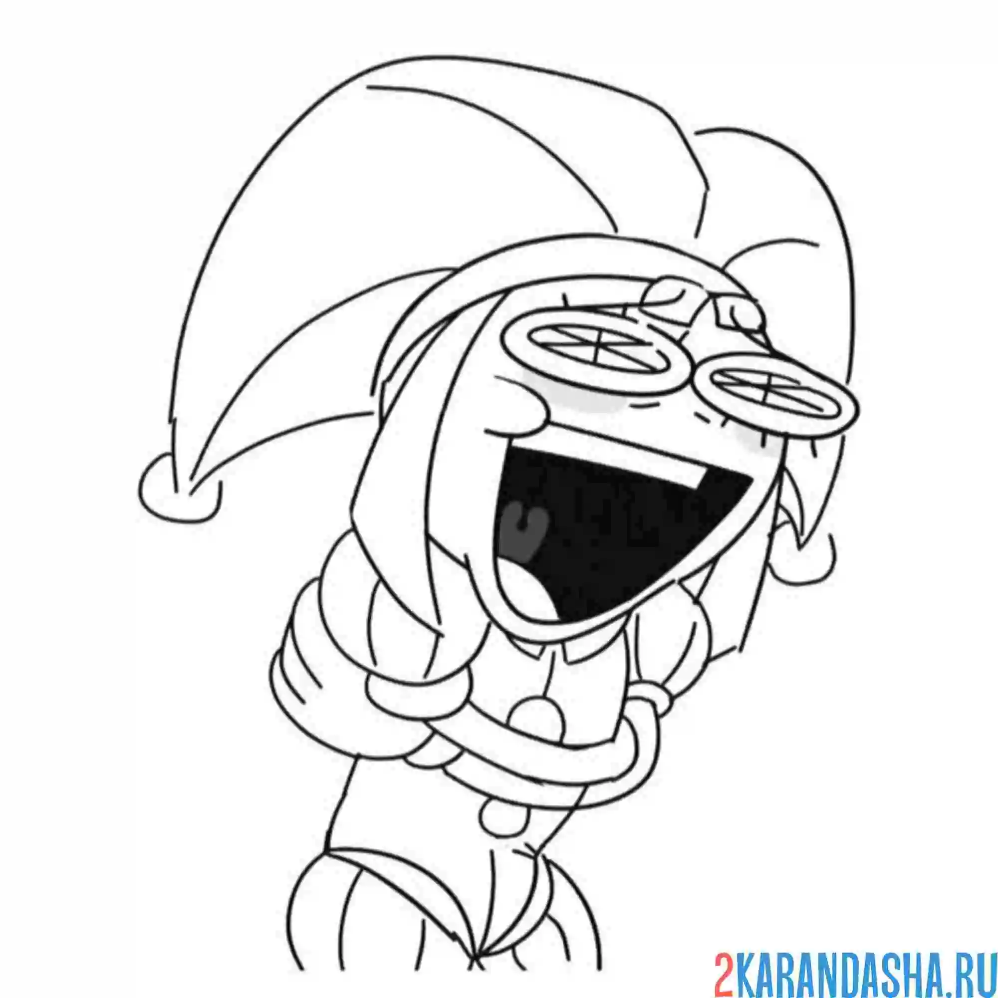 Раскраска удивительный цифровой цирк помни смеется